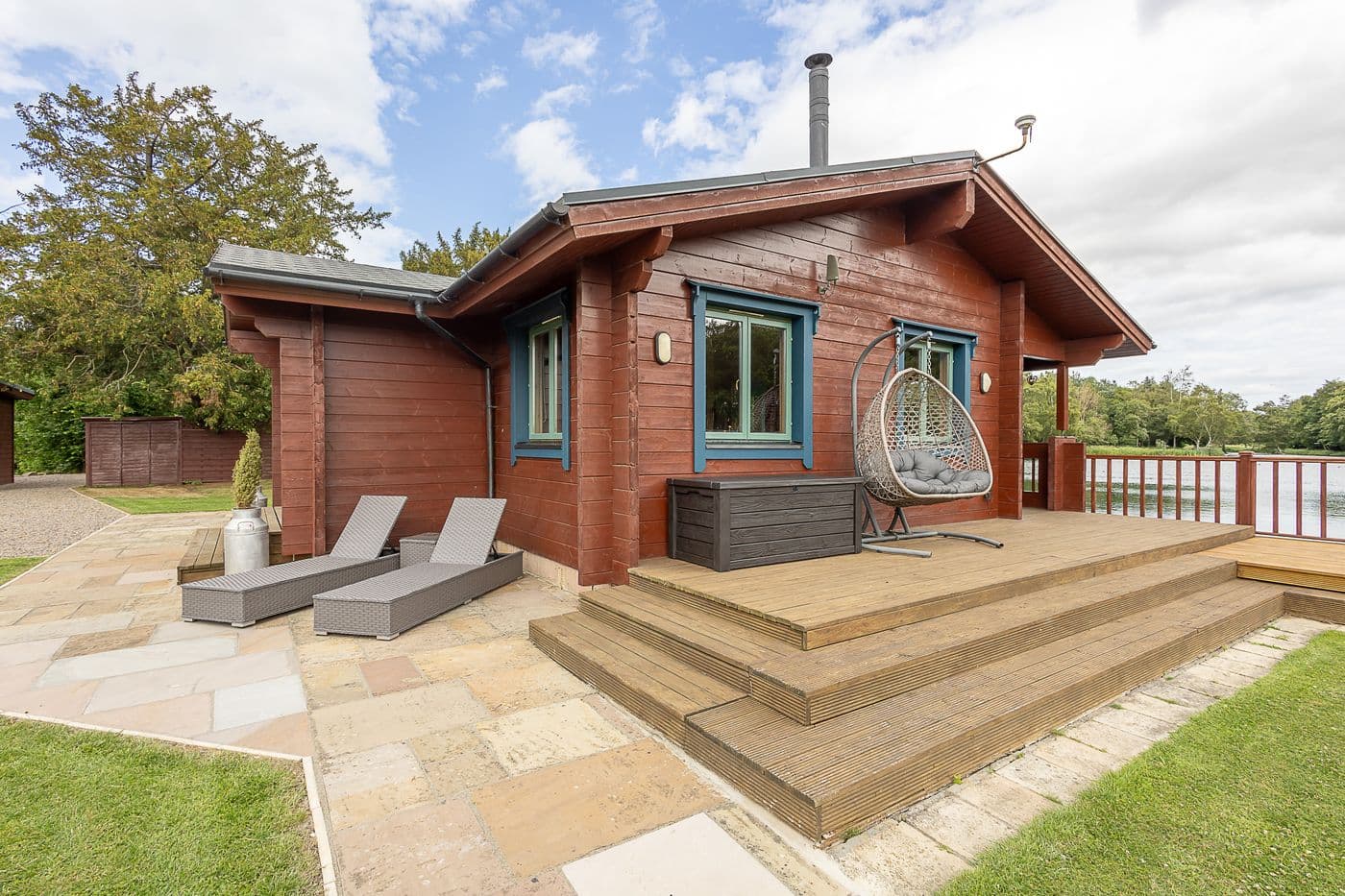 The cabin from the lawn